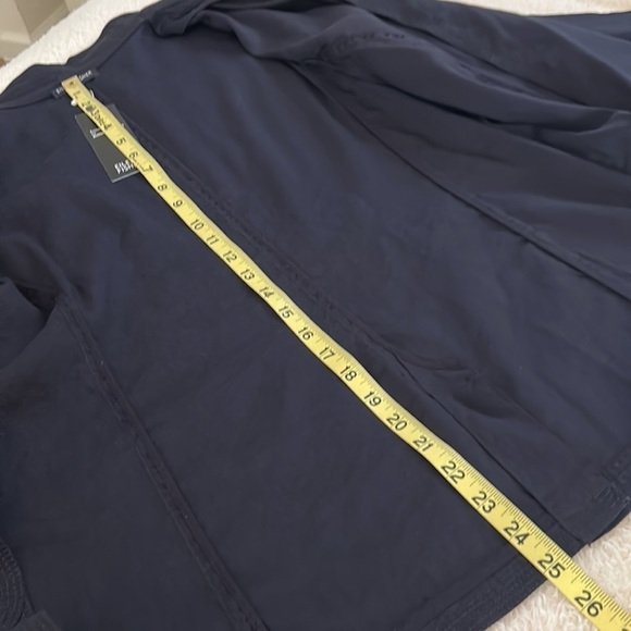 Eileen Fisher Open Front Black Linen Blend Jacket Size 1X - Picture 9 of 10